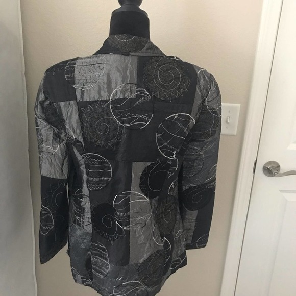 Joseph Ribkoff Patchwork Quilted Blazer Size 12 - Picture 3 of 4